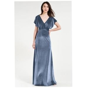 Jenny Yoo Ellis Dress in Blue Velvet